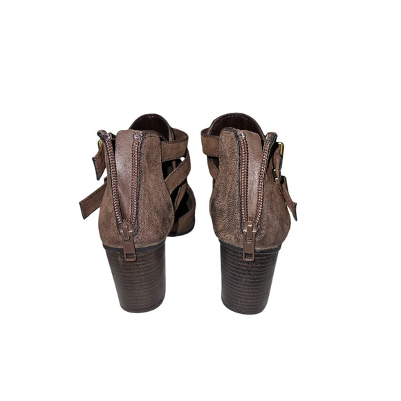 Soda Women's Brown Leather Ankle Boots Size 6.5 - Picture 5 of 8